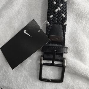 Nike Black and White Men's Woven Belt